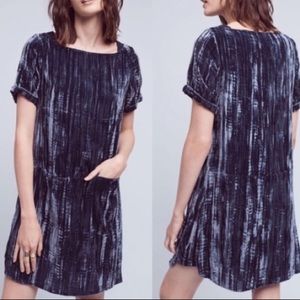 Anthropologie Dress Floreat Blue Velvet Anthropologie Dress